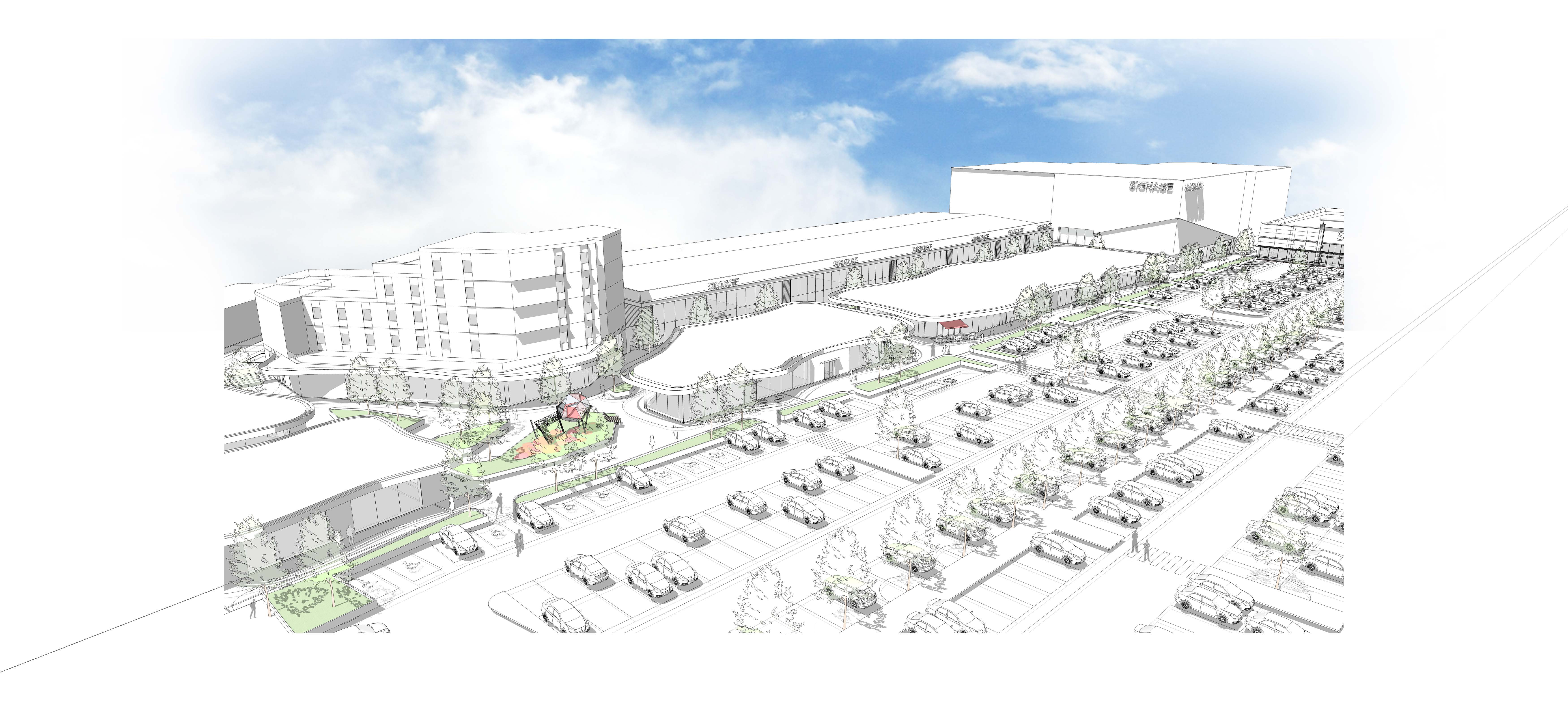 Manchester Fort Shopping Park - Artist impression the future site layout