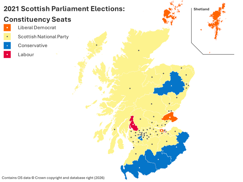 2021 Scottish Parliament Elections: Constituency Seats