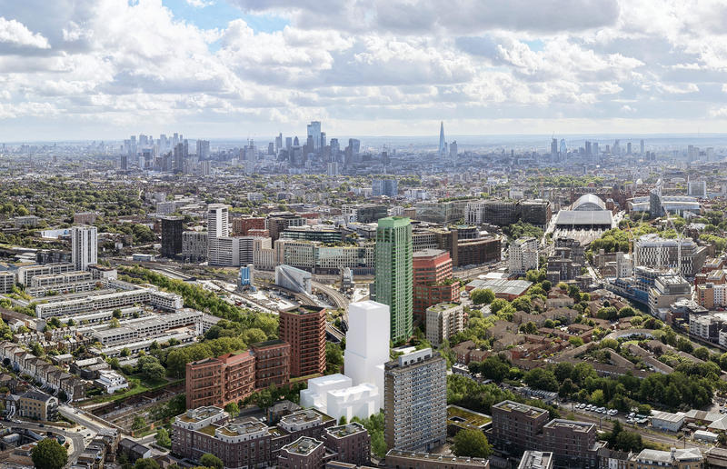 Camley Street, Camden aerial view
