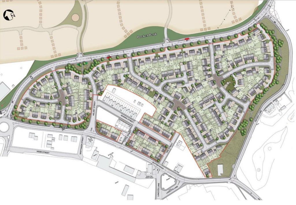 Site plan of Moss Nook, St Helens