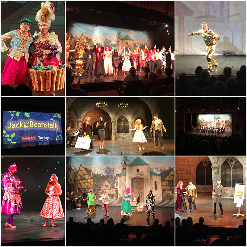 Collage of photos from last year's Turley pantomime